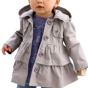 💕 NWT Kids’ Tales Taupe Jacket w/Removable Hood